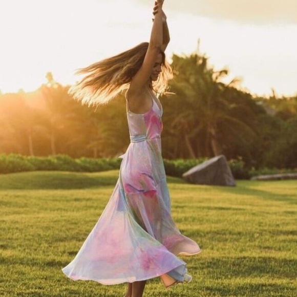 Hutch Alden Rainbow Sequin Maxi Wrap Dress - Picture 12 of 12